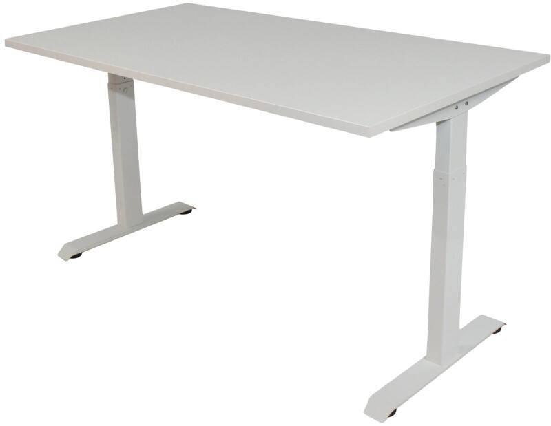 euroseats Office Desk Rectangular White T-Foot 1,200 (W) x 800 (D) x 865 (H) mm Metal