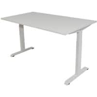 euroseats Office Desk Rectangular White T-Foot 1,200 (W) x 800 (D) x 865 (H) mm Metal