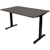 euroseats Logan Office Desk Rectangular Oak T-Foot 1,200 (W) x 800 (D) x 865 (H) mm Metal