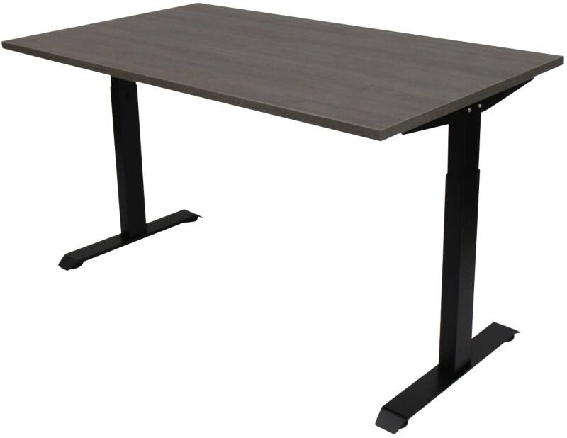 euroseats Logan Office Desk Rectangular Oak T-Foot 1,600 (W) x 800 (D) x 865 (H) mm Metal