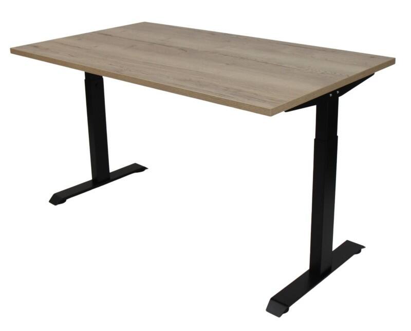 euroseats Office Desk Rectangular Oak T-Foot 1,400 (W) x 800 (D) x 865 (H) mm Metal