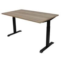 Euroseats Desk Natural Oak with Black Frame 620-840x1400x800