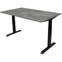 euroseats Oxyd Office Desk Rectangular Concrete T-Foot 1,400 (W) x 800 (D) x 865 (H) mm Metal