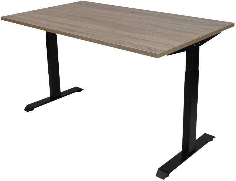 euroseats Office Desk Rectangular Oak T-Foot 1,600 (W) x 800 (D) x 865 (H) mm Metal