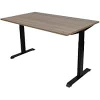 euroseats Office Desk Rectangular Oak T-Foot 1,600 (W) x 800 (D) x 865 (H) mm Metal
