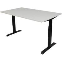 euroseats Office Desk Rectangular White T-Foot 1,200 (W) x 800 (D) x 865 (H) mm Metal