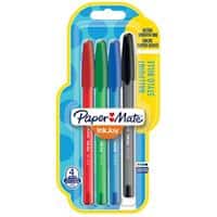 PaperMate InkJoy 100 Ballpoint Pen Black, Blue, Green, Red Pack of 4