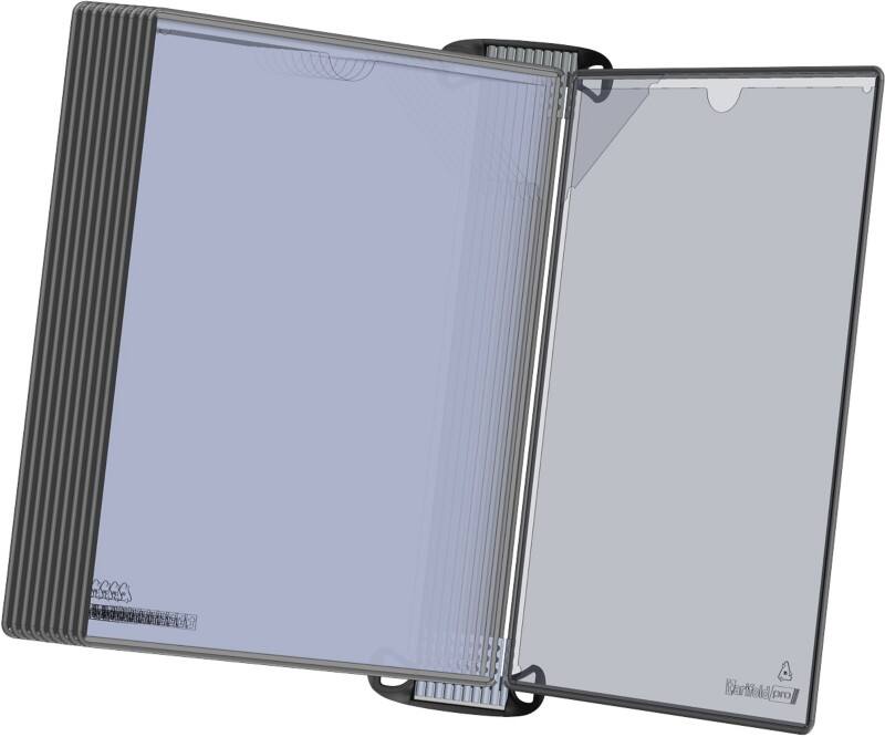 Djois Tarifold Display Panel System 10 Panels A4 Metal Black