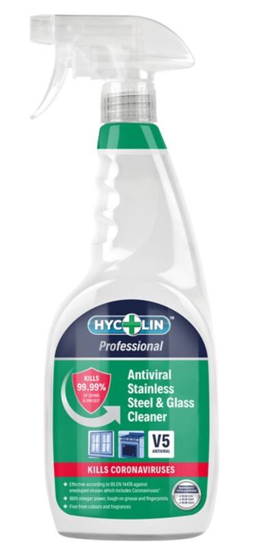 HYCOLIN Professional Stainless Steel & Glass Cleaner Antiviral V5 750ml