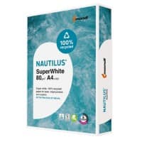 Nautilus 100% Recycled SuperWhite Paper A4 White 150 CIE 500 Sheets