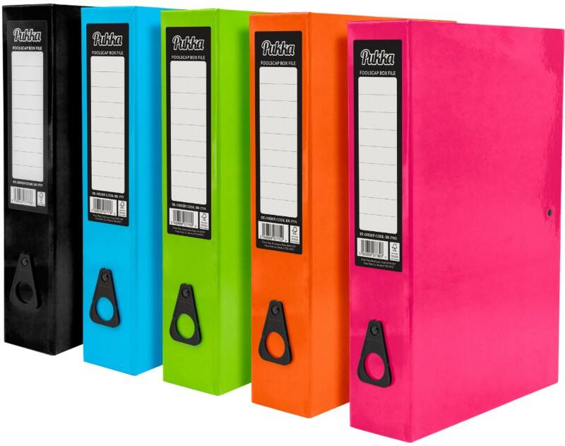 Pukka Brights Box File BR-9450 Paper 25 x 7 x 37 cm Assorted 7.0 cm Pack of 10