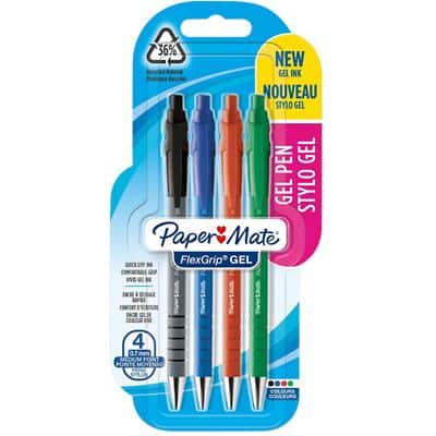 Papermate FlexGrip Ultra Gel Pen 0.7 mm Multicolour Pack of 4