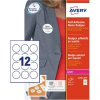 Avery Self Adhesive Name Badge 51mm dia. Round 20 sheets of 12 Badges