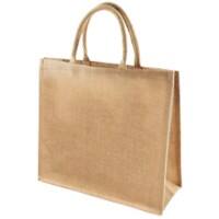 Shopper Bag Tembo Short Handle Jute Beige 350 x 390 x 70 mm Pack of 50