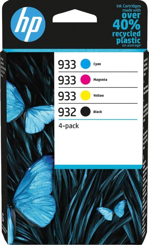 HP 932/933 Original Ink Cartridge 6ZC71AE Black, Cyan, Magenta, Yellow Pack of 4 Multipack