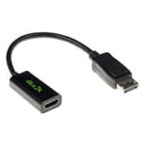 ACT DisplayPort to HDMI Cable DisplayPort Male to HDMI Female AK3994 Black 0.15 m