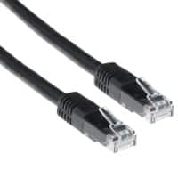 ACT Black 2 M U/UTP Cat6 Patch Cable With RJ45 Connectors