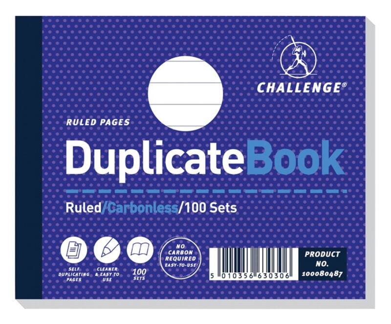 Challenge Ruled Duplicate Book with Card Cover 105 x 130 mm