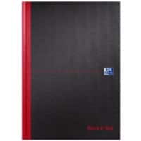 Black n Red A4 Hardback Casebound Notebook Ruled 384 Pages