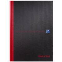 Black n Red Notebook A4 Ruled Casebound Cardboard Black 384 Pages