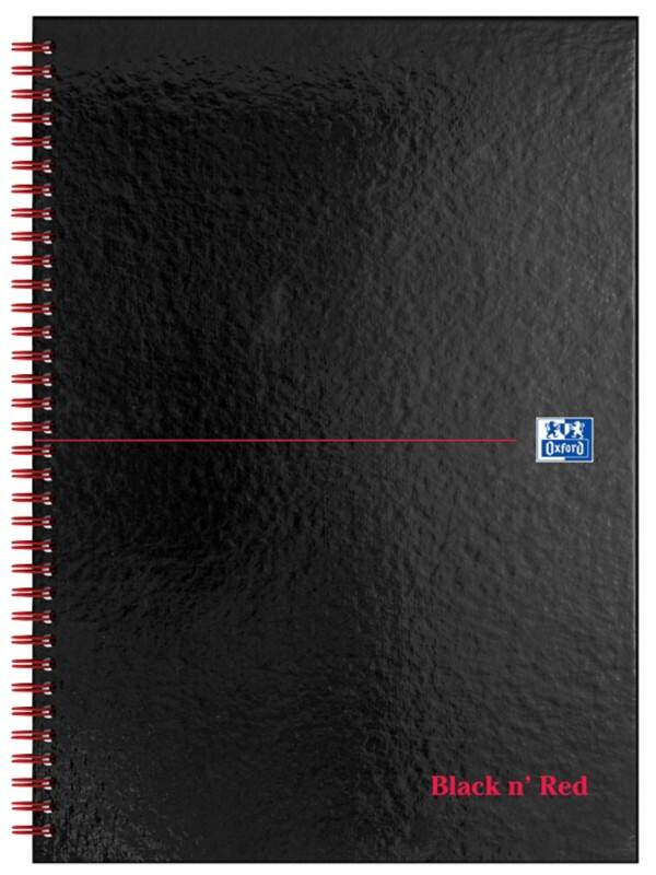 OXFORD Notebook A4 Squared Spiral Bound Cardboard Black 100 Pages
