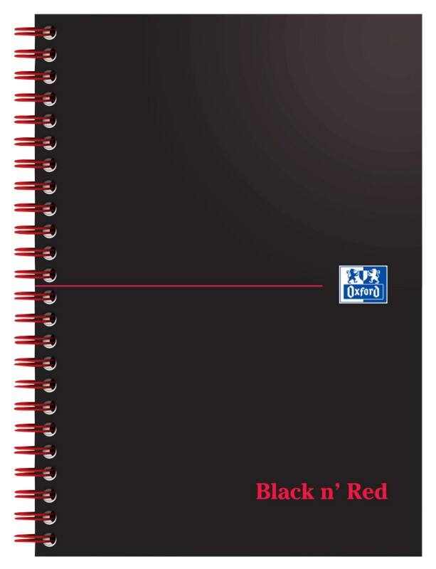 OXFORD Notebook A5 Ruled Spiral Bound Cardboard Black 100 Pages