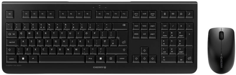 CHERRY DW 3000 Keyboard and Mouse Set RF Wireless + USB QWERTY UK Black