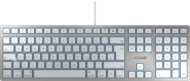 CHERRY KC 6000 Slim For Mac Keyboard USB QWERTY UK English Silver 1.8m