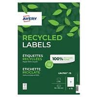 Avery Recycled Filing Labels LR4760-15, 38 x 192 mm 15 Sheets of 7 Labels