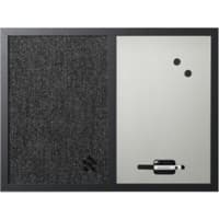 Bi-Office Essentials Notice Board Felt 90 (W) x 60 (H) cm Black, Silver