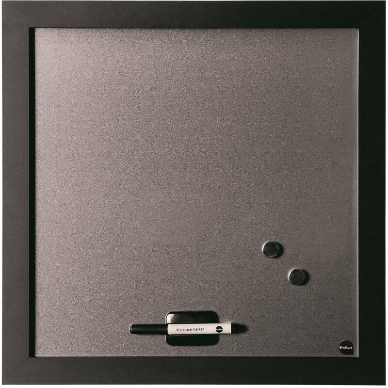 Bi-Office Black Shadow Whiteboard Wall Mounted 45 (W)x45 (H) cm MDF Black
