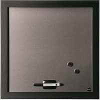 Bi-Office Black Shadow Whiteboard Wall Mounted 45 (W)x45 (H) cm MDF Black