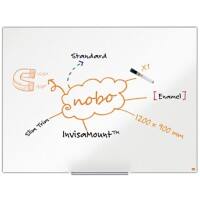 Nobo Impression Pro Whiteboard 1915396 Wall Mounted Magnetic Enamel 120 x 90 cm Slim Frame