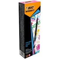 BIC Intensity Fineliner Pen Fine 0.4 mm Pink Pack of 12