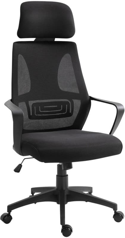 Vinsetto Office Chair Fixed Armrest Black 120 kg 921-225V70 605 x 595 mm