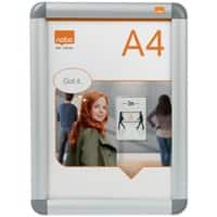 Nobo Premium Plus Wall Mountable Snap Display Frame 1902214 A4 Aluminium Silver 25 x 34 cm