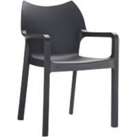 Chair Peak Arm Indoor and Outdoor Black 570 x 530 x 840 mm Pack of 2