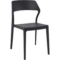 Chair Snow Side Indoor and Outdoor Black 520 x 560 x 830 mm Pack of 2