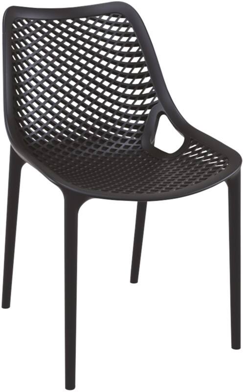 Chair Spring Side Indoor and Outdoor Black 500 x 600 x 820 mm Pack of 2