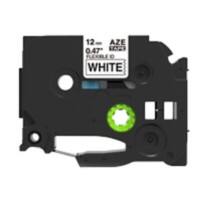 Rillstab Compatible Brother M-K131 Flexible Label Tape Self Adhesive Black Print on White 12 mm x 8m