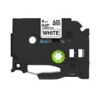 Rillstab Compatible Brother TZe-211 Label Tape Self Adhesive Black Print on White 6 mm x 8m