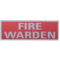 B Seen Clothing Badge Fire Warden Polyester White