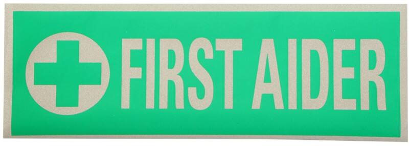 B Seen Information Badge High-Visibility Green First-Aid Polyester