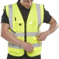 B Seen Hi-Vis Executive Waistcoat High-Visibility Extra Extra Extra Large (XXXL) Yellow