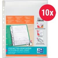 OXFORD Expanding Folder A4 Clear Transparent PP (Polypropylene) Pack of 10