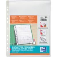 OXFORD Expanding Pocket with Flap PP A4 Pack of 10