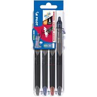 Pilot Rollerball Pen Frixion Point Clicker Assorted 0.3 mm Set2Go Pack of 4