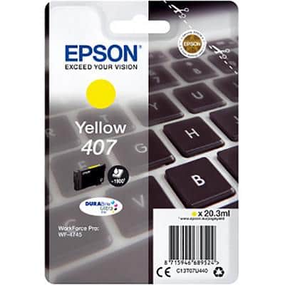 Epson 407 Original Ink Cartridge C13T07U440 Yellow