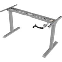euroseats Crank Sit Stand Desk Frame Rectangular T-Foot 1,100 (W) x 650 (D) x 1,165 (H) mm Metal