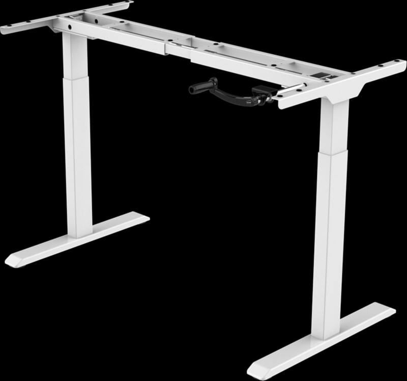 euroseats Crank Sit Stand Desk Frame Rectangular T-Foot 1,100 (W) x 650 (D) x 1,165 (H) mm Metal